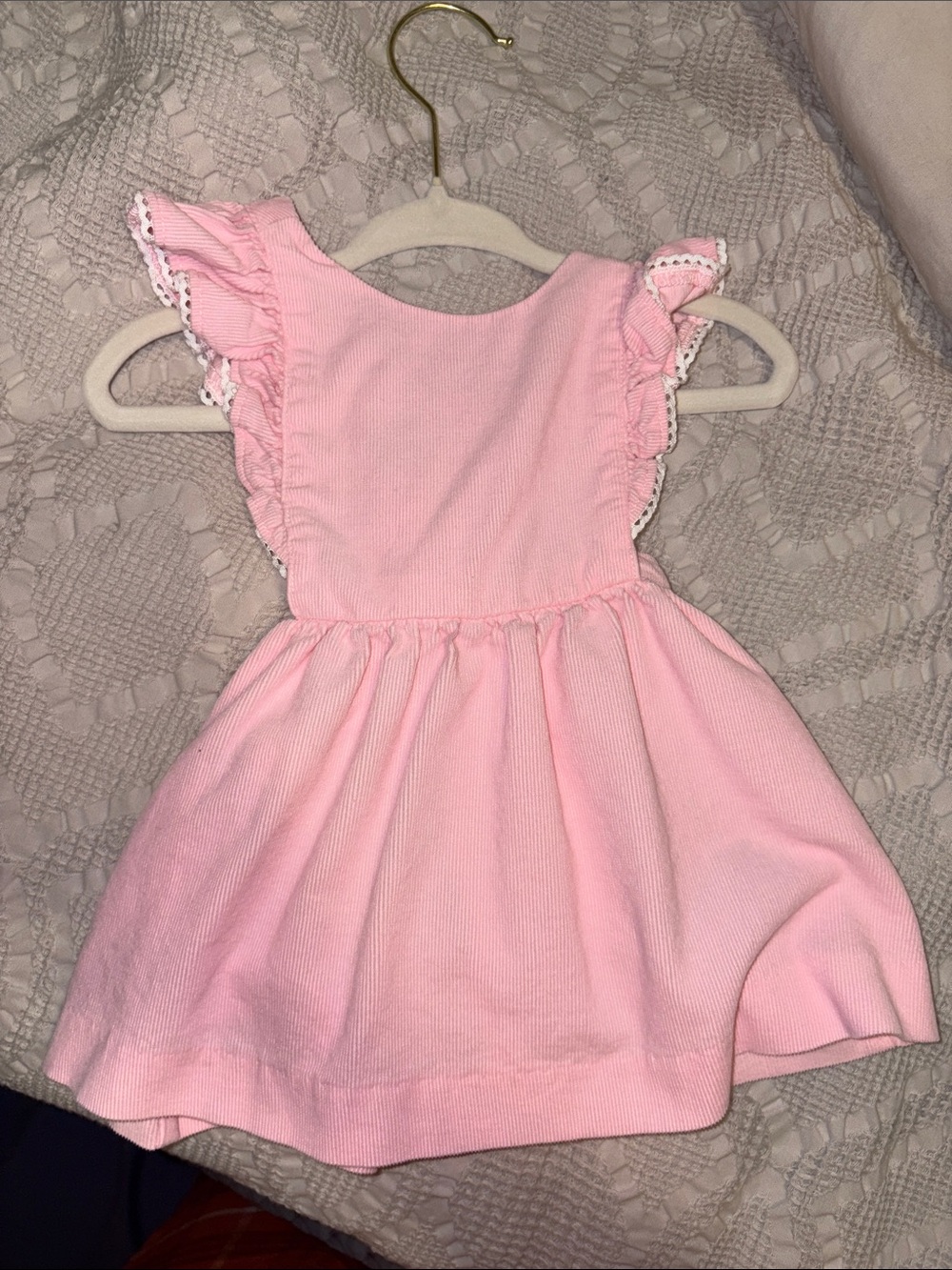 Janie and Jack Girls' Pink Ruffle Sleeve Casual Dress